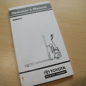 Toyota pallet jack parts manual